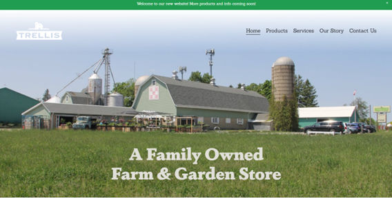 Screenshot of Trellis homepage.